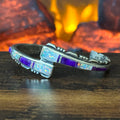 Sugilite Opal Sterling Crossover Inlay Cuff