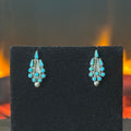 Turquoise 20 Stone Sterling Snake Eye Stud Earrings