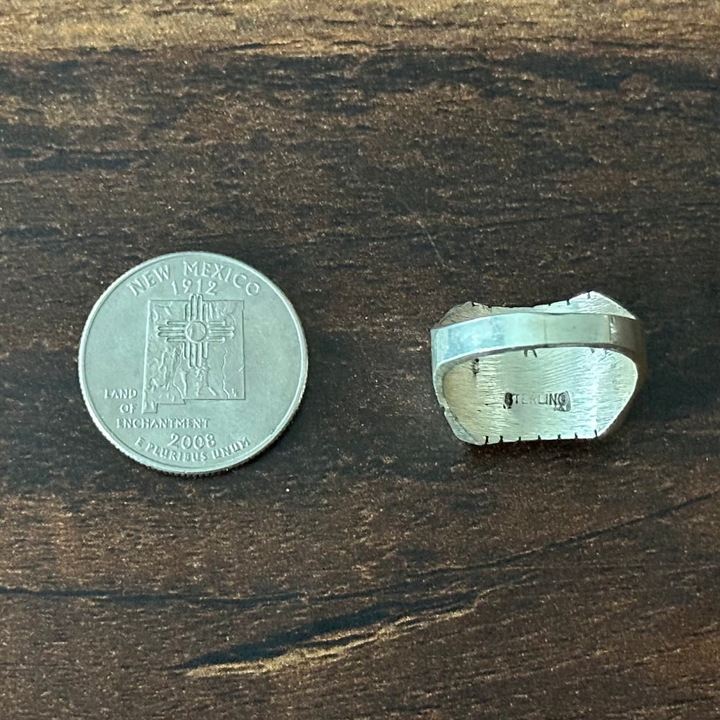 Navajo Trevor Jack Spiny Oyster Sterling Square Ring