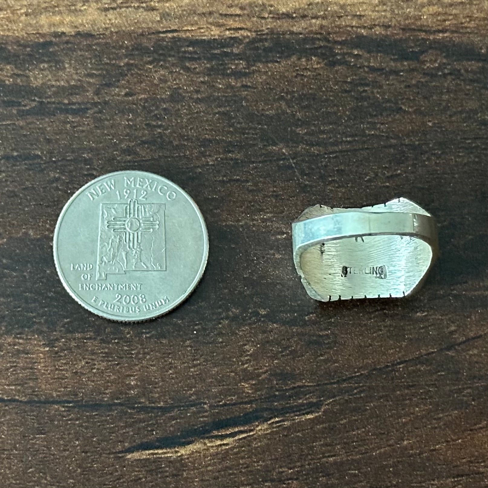 Navajo Trevor Jack Spiny Oyster Sterling Square Ring