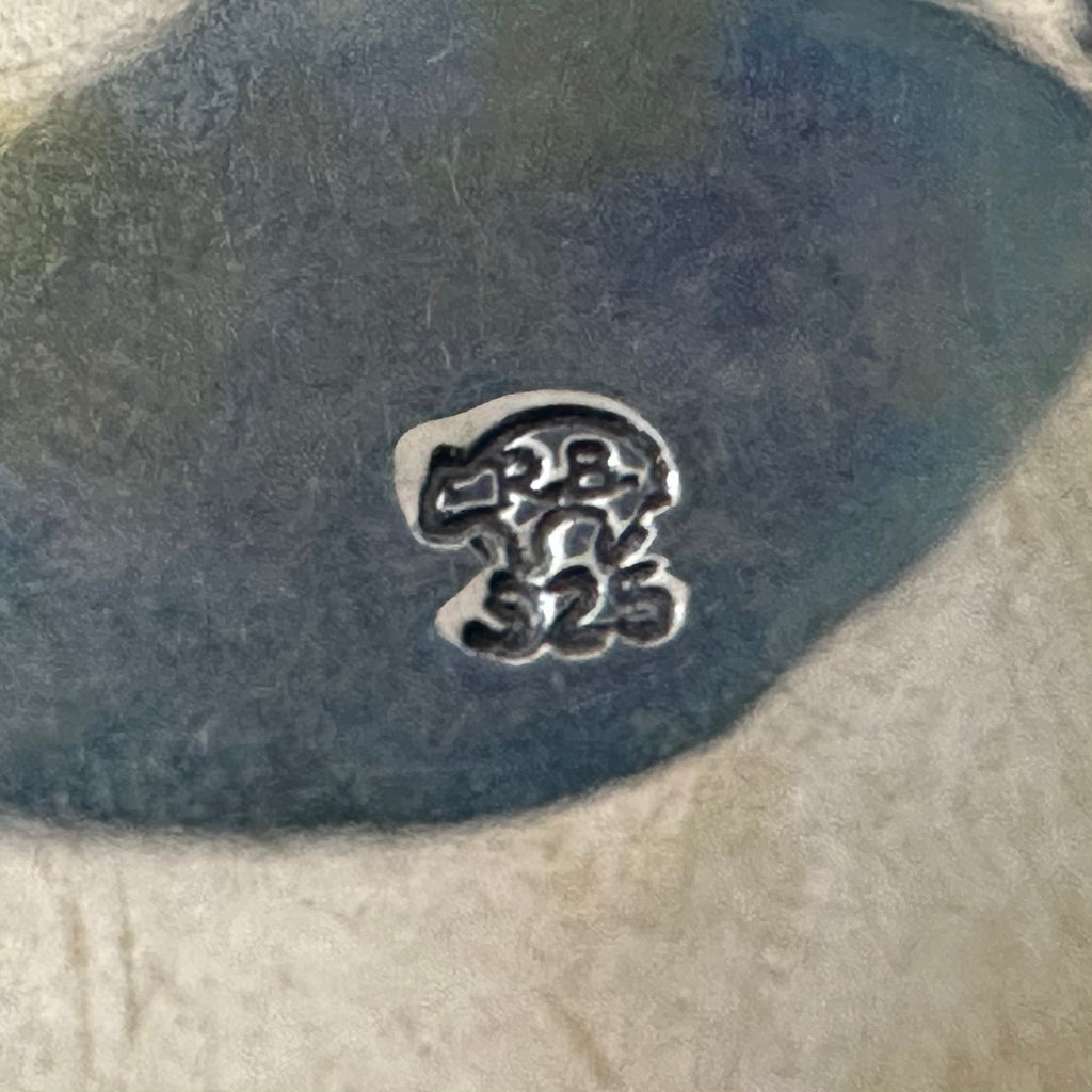 Navajo Emerson Delgarito Turquoise 4 Stone Sterling Twist Wire Bezel Statement Pendant