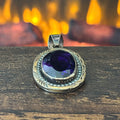 Lee Bennett Amethyst 12K Gold Filled Hand Stamped Sterling Pendant