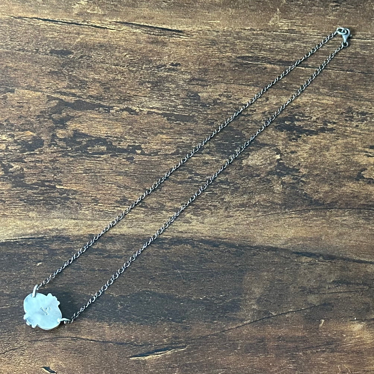Navajo Antoinette Martinez Purple Spiny Oyster Sterling Raindrop Pendant Necklace