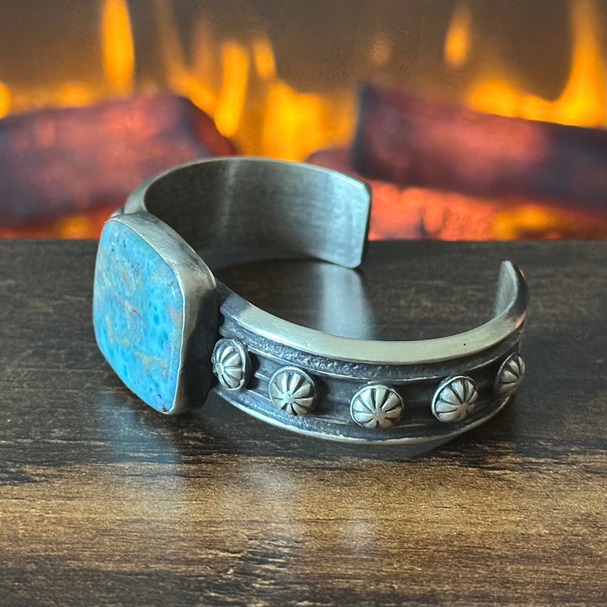 Chimney Butte Larimar Sterling Statement Cuff