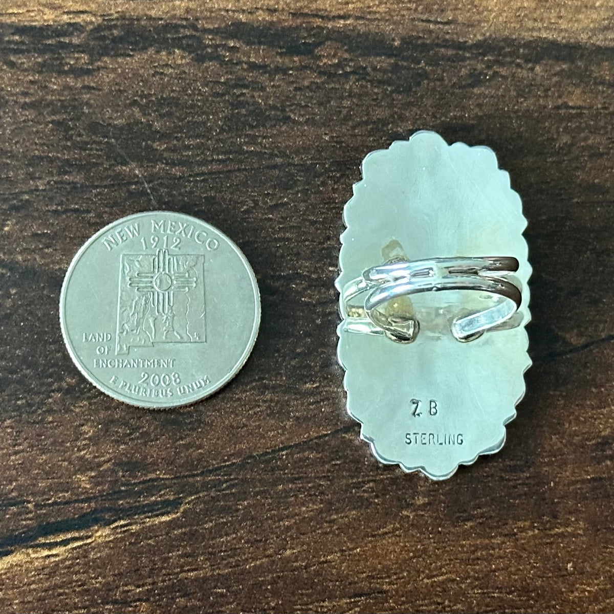 Navajo Zeta Begay Turquoise 19 Stone Sterling Petite Point Cluster Statement Ring