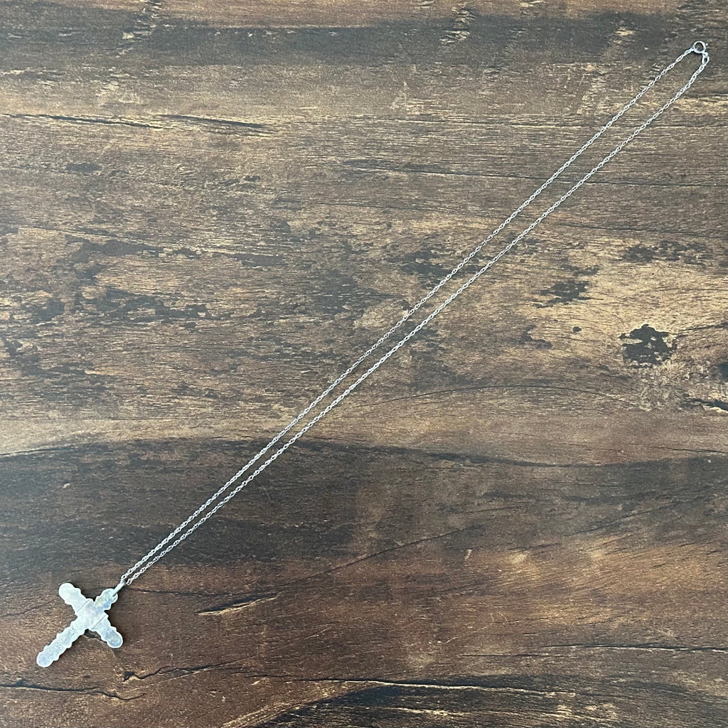 Navajo Lenora Begay Turquoise Lapis Onyx Sodalite Gaspeite Malachite Tigers Eye 10 Stone Sterling Cross Pendant Necklace