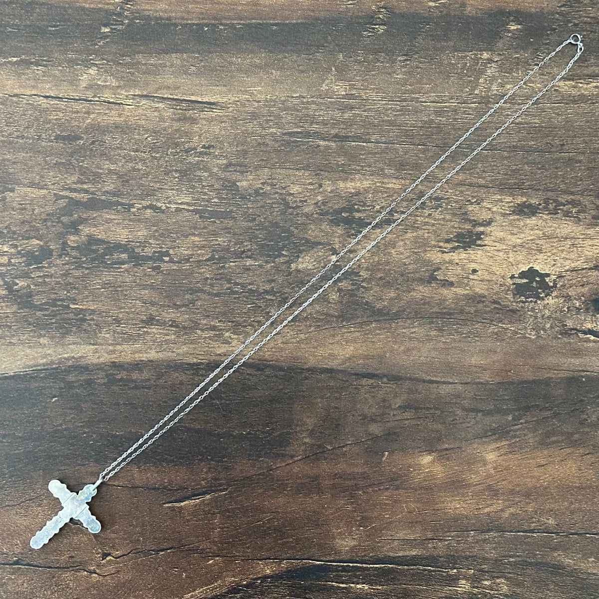 Navajo Lenora Begay Turquoise Lapis Onyx Sodalite Gaspeite Malachite Tigers Eye 10 Stone Sterling Cross Pendant Necklace