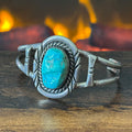 DV Signed Turquoise Twist Wire Cuff