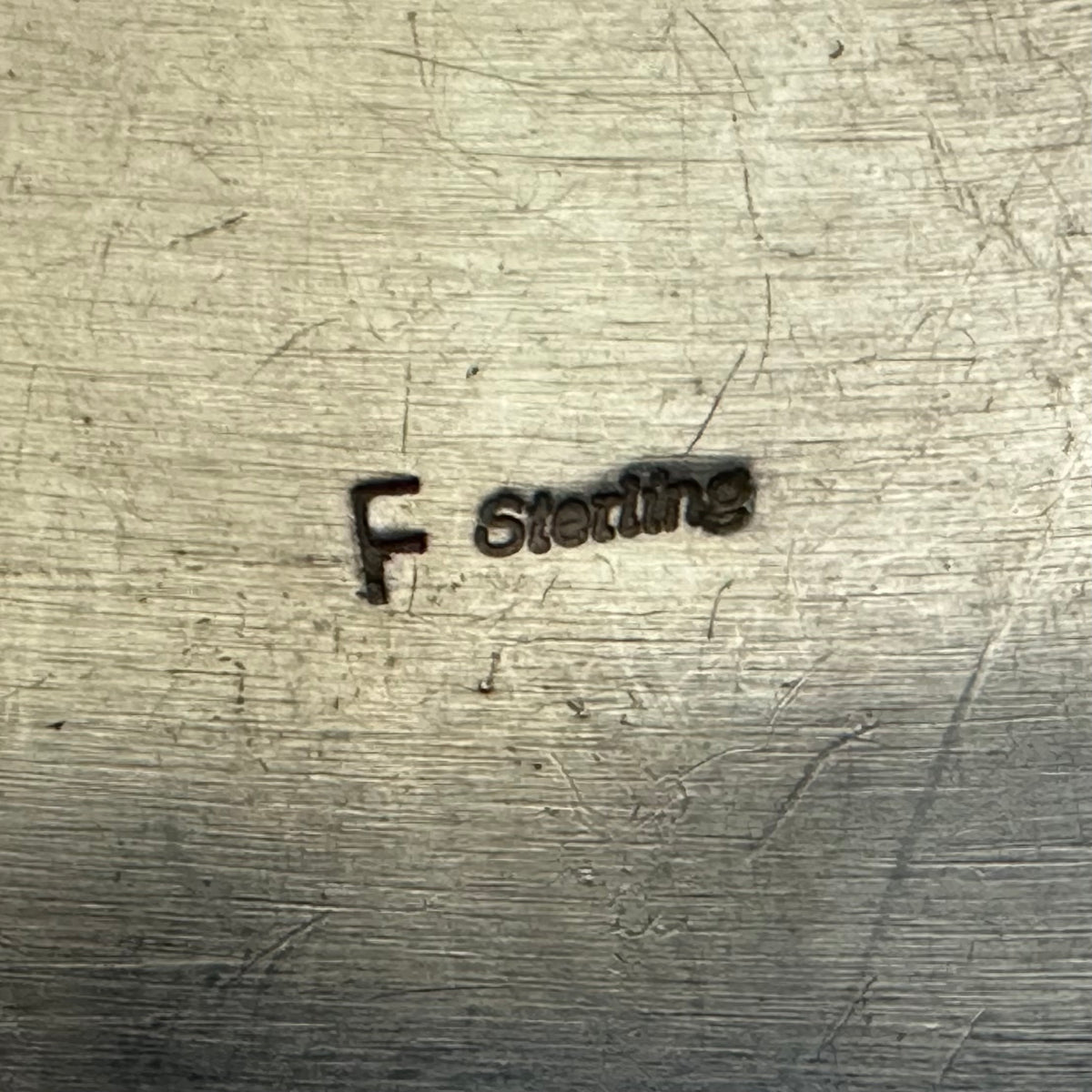 F Signed Sterling Twist Wire Statement Cuff