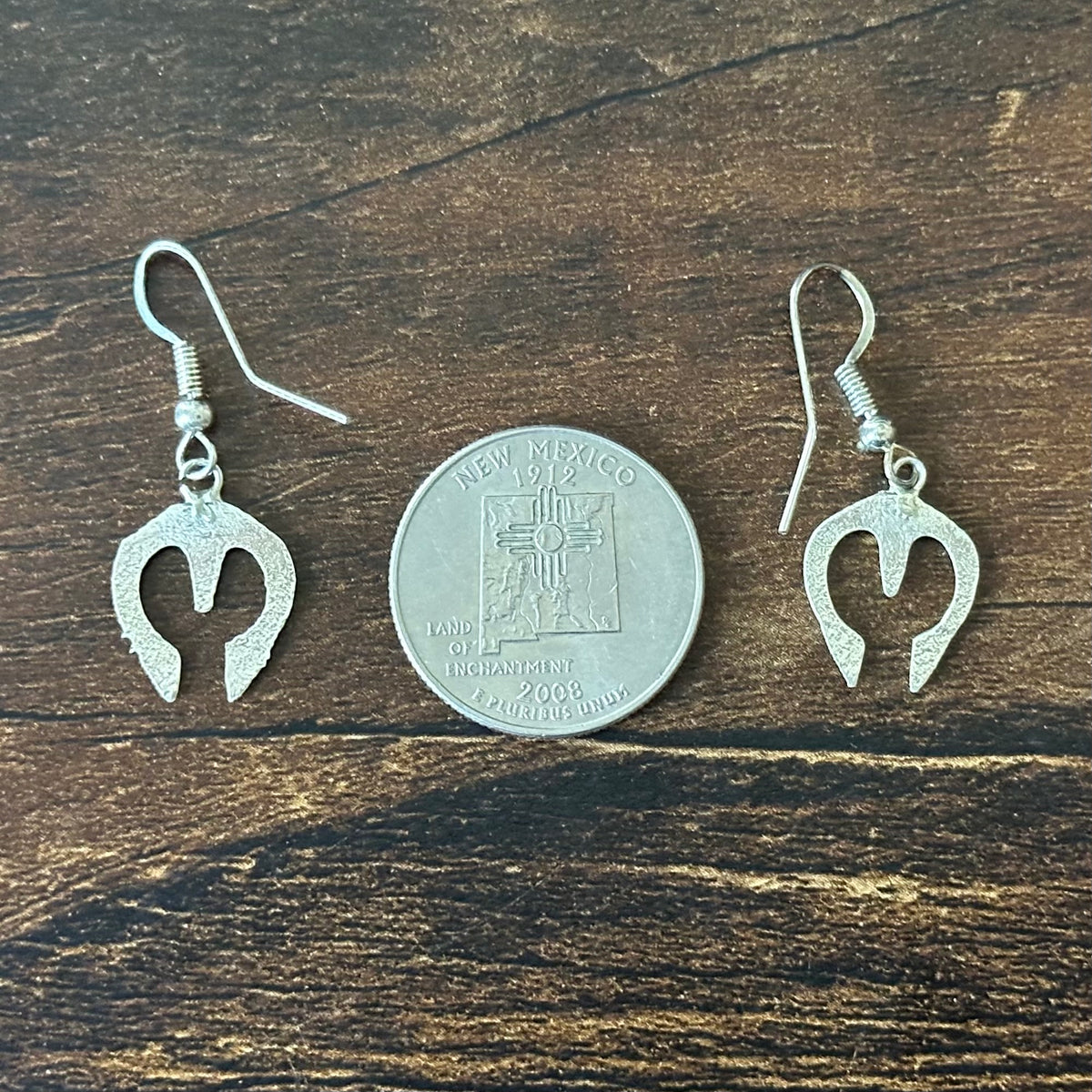 Sterling Sandcast Naja Dangle Earrings