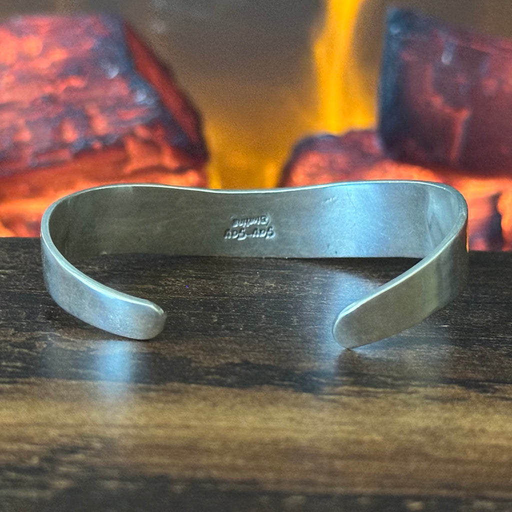Jay Jay Signed Jasper Opal Sterling Geometric Inlay Cuff