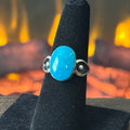 Kingman Turquoise Sterling Raindrop Ring