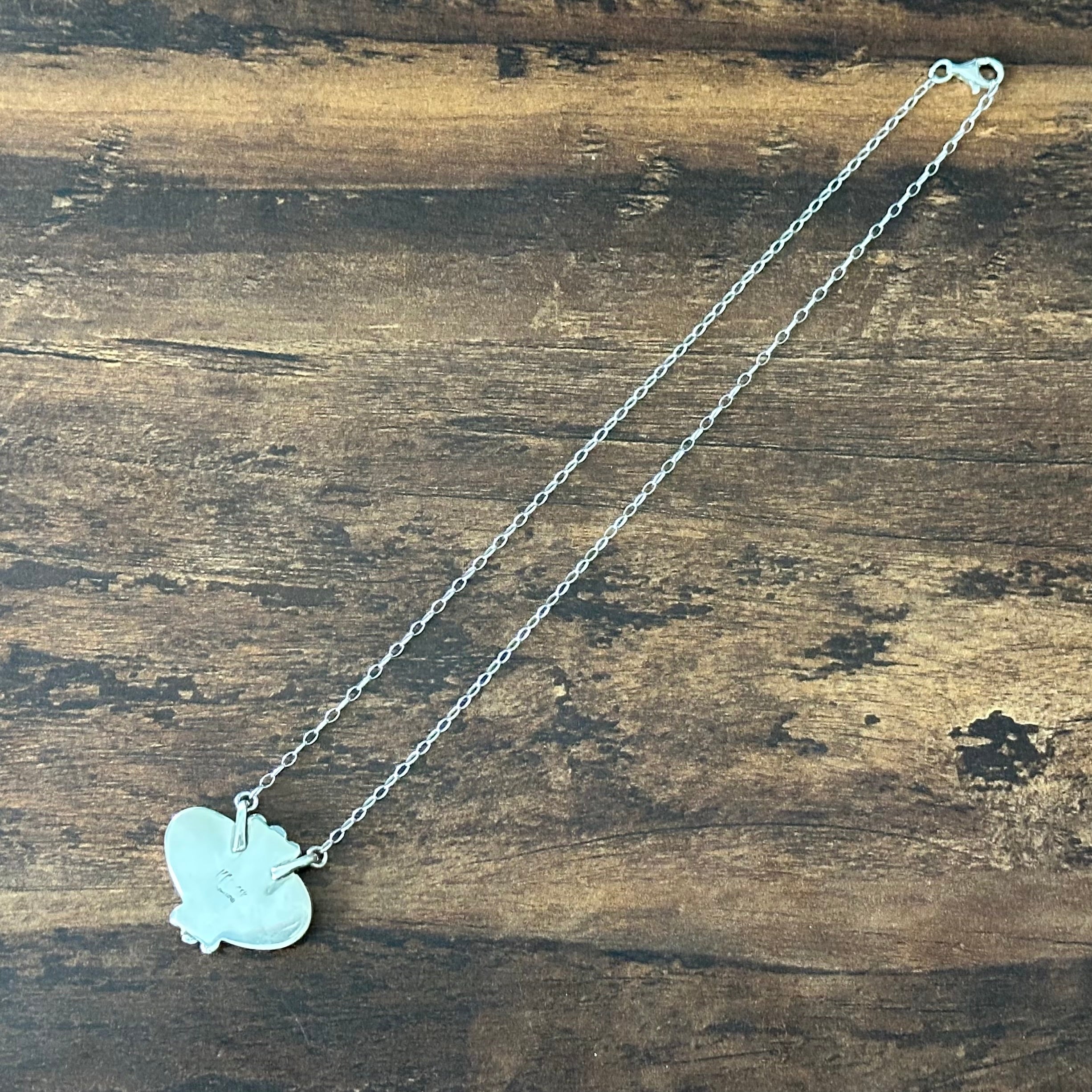 Navajo Keith Henry Mine #8 Turquoise Sterling Bar Necklace