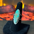 Navajo Brandon Etsitty Mine #8 Turquoise Sterling Inlay Ring
