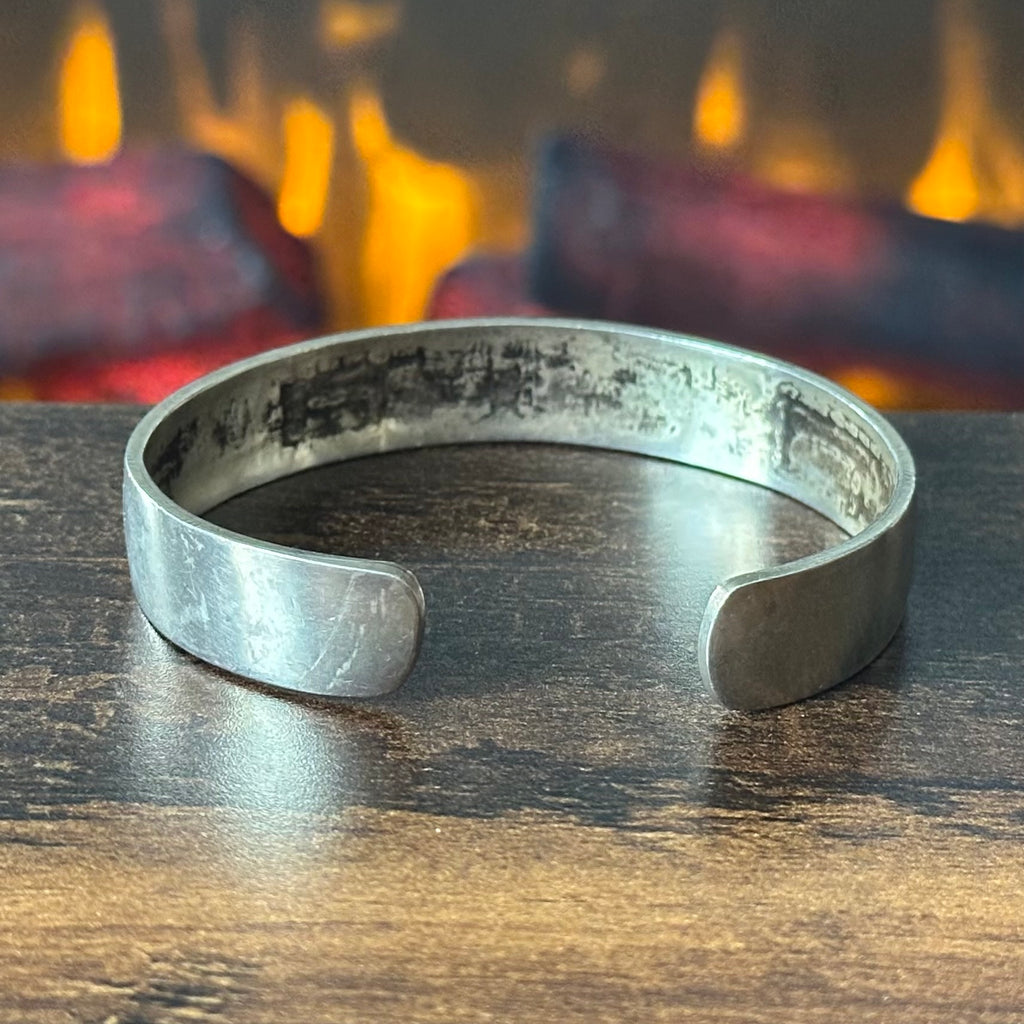 IY EY Signed Sterling Overlay Stacker Cuff