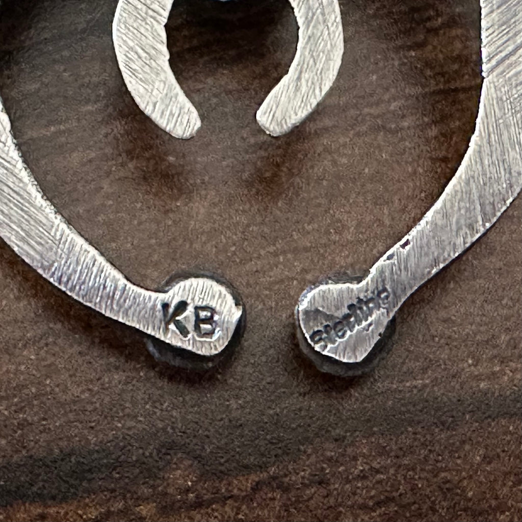 Navajo Kevin Billah Turquoise Sterling Cast Naja Pendant