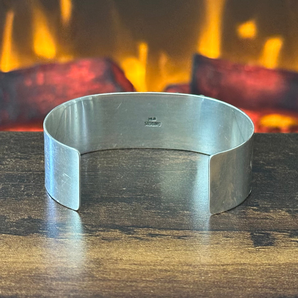 MLB Signed Turquoise 5 Stone Sterling Raindrop Cuff
