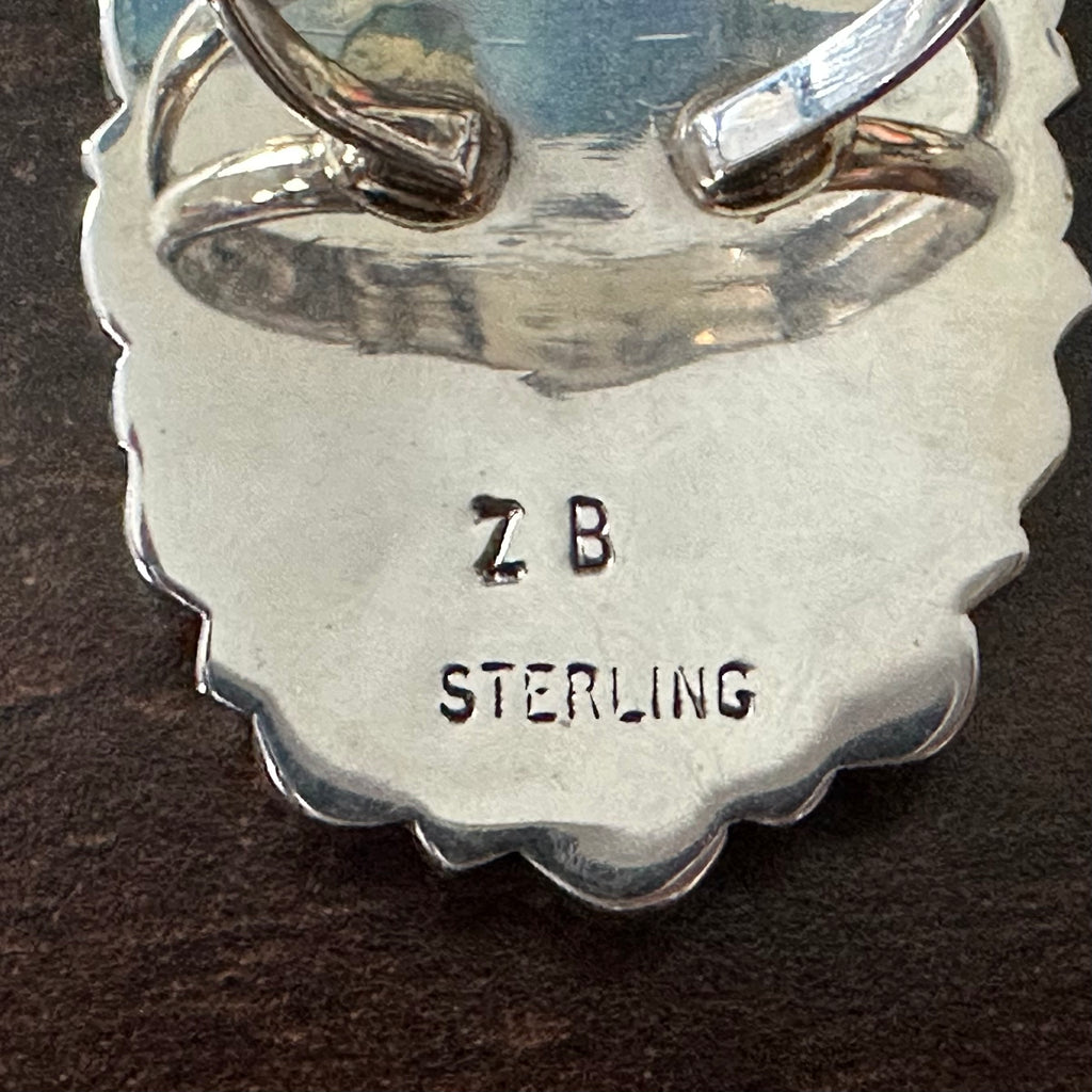 Navajo Zeta Begay Turquoise 19 Stone Sterling Petite Point Cluster Statement Ring