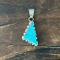 Navajo Brandon Etsitty Turquoise Sterling Triangular Inlay Pendant