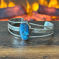 Azurite Sterling Twisted Rope Cuff