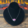 Navajo Antoinette Martinez Purple Spiny Oyster Sterling Raindrop Pendant Necklace