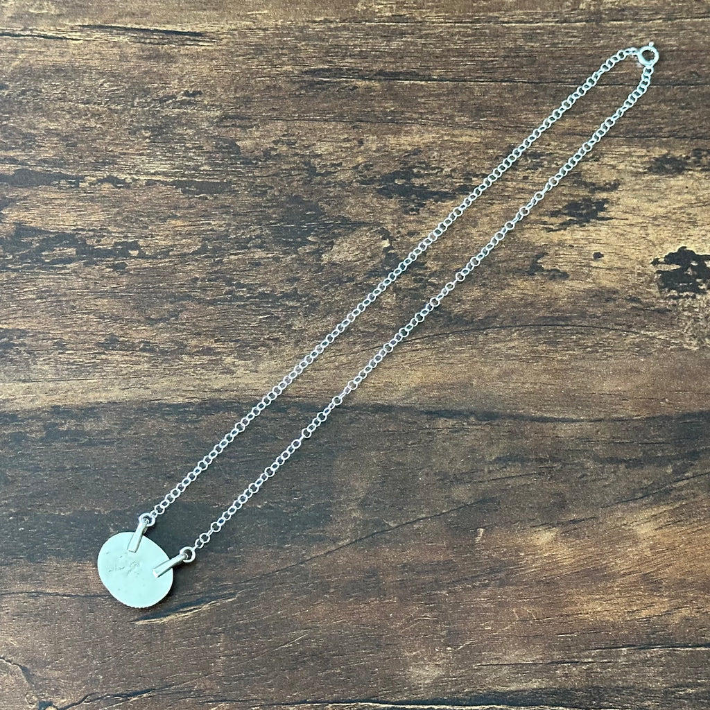 Navajo Keith Henry Golden Hills Turquoise Sterling Oval Pendant Necklace