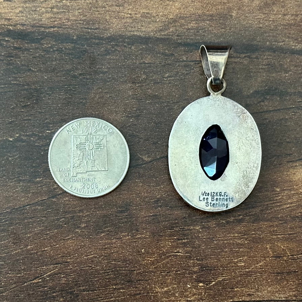 Lee Bennett Amethyst 12K Gold Filled Hand Stamped Sterling Pendant