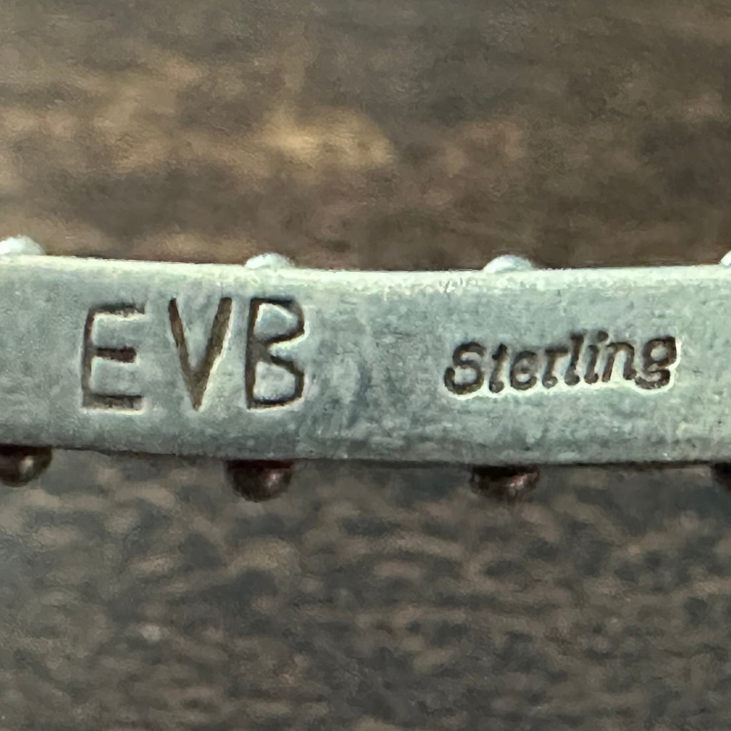 Zuni Ernest & Vivnita Bewanika Turquoise Lapis Red Coral MOP Jet 10 Stone Sterling Hand Stamped Stacker Cuff