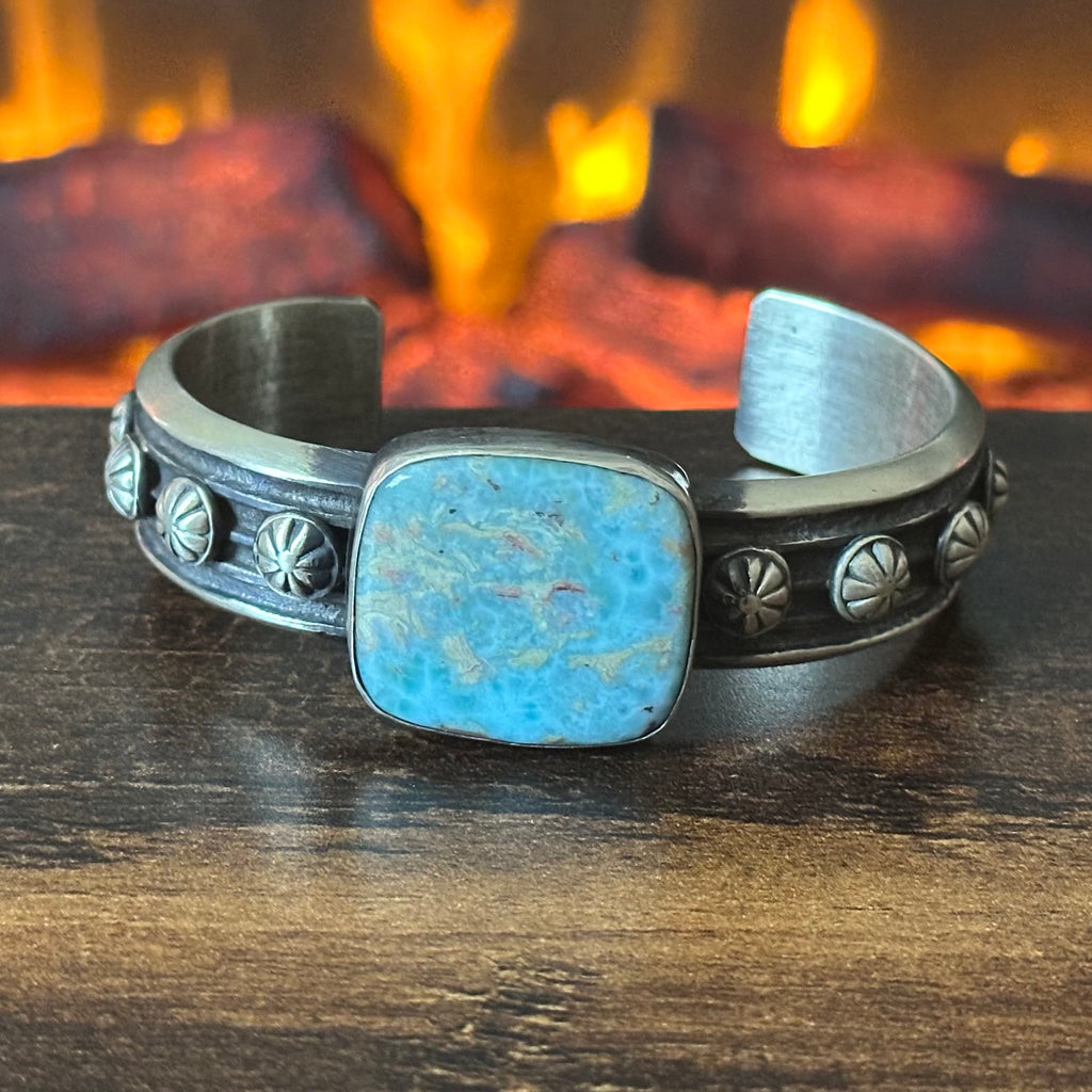 Chimney Butte Larimar Sterling Statement Cuff