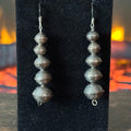 Vintage Handmade Stamped Sterling Pearl Earrings