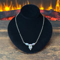 Running Bear Trading Pink Opal 4 Stone Sterling Raindrop Pendant Necklace