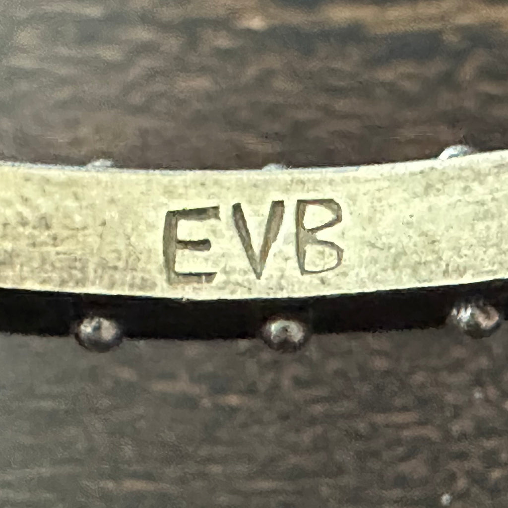 Zuni Ernest & Vivnita Bewanika Turquoise 10 Stone Sterling Hand Stamped Stacker Cuff