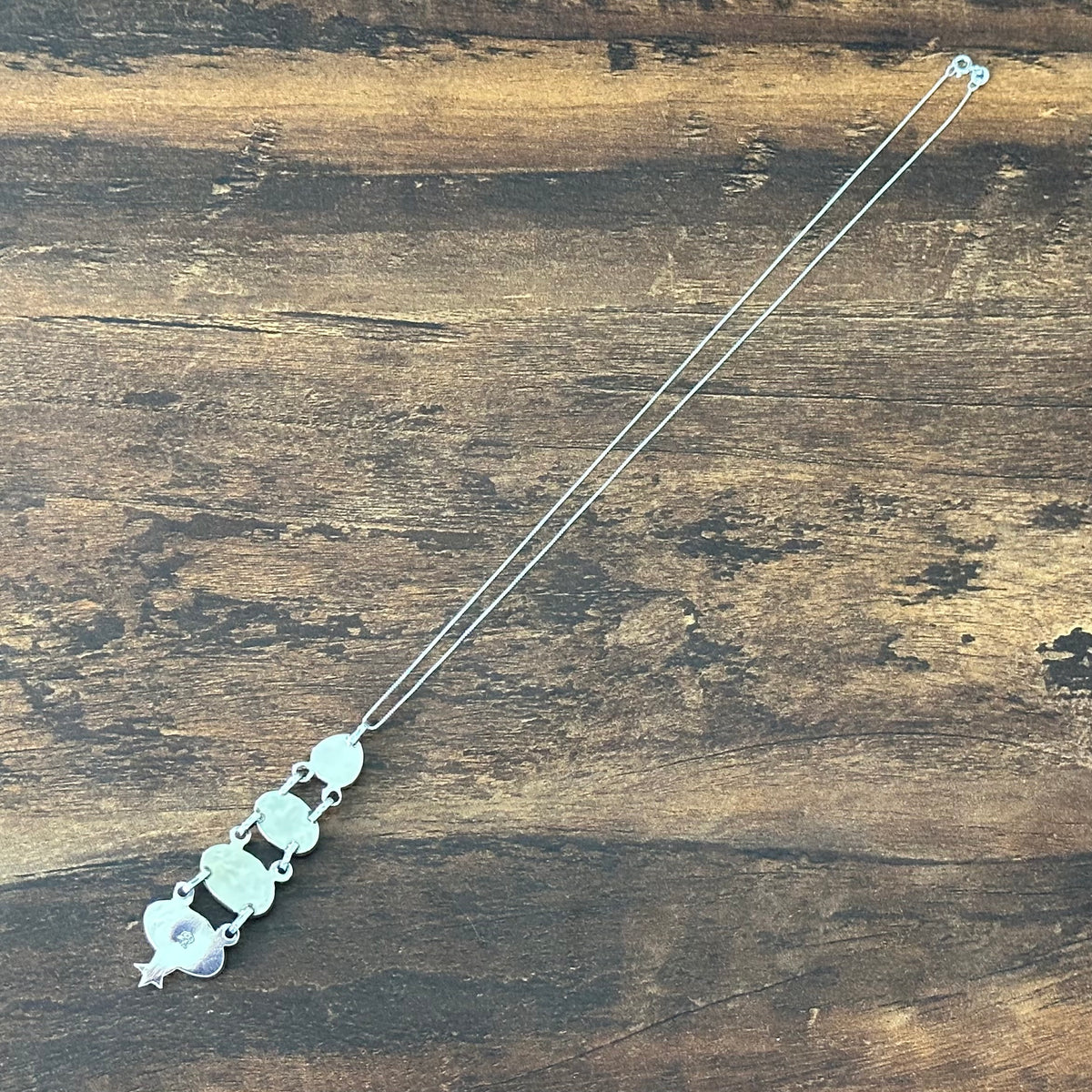 Navajo David Lopez Turquoise 4 Stone Sterling Star Pendant Necklace