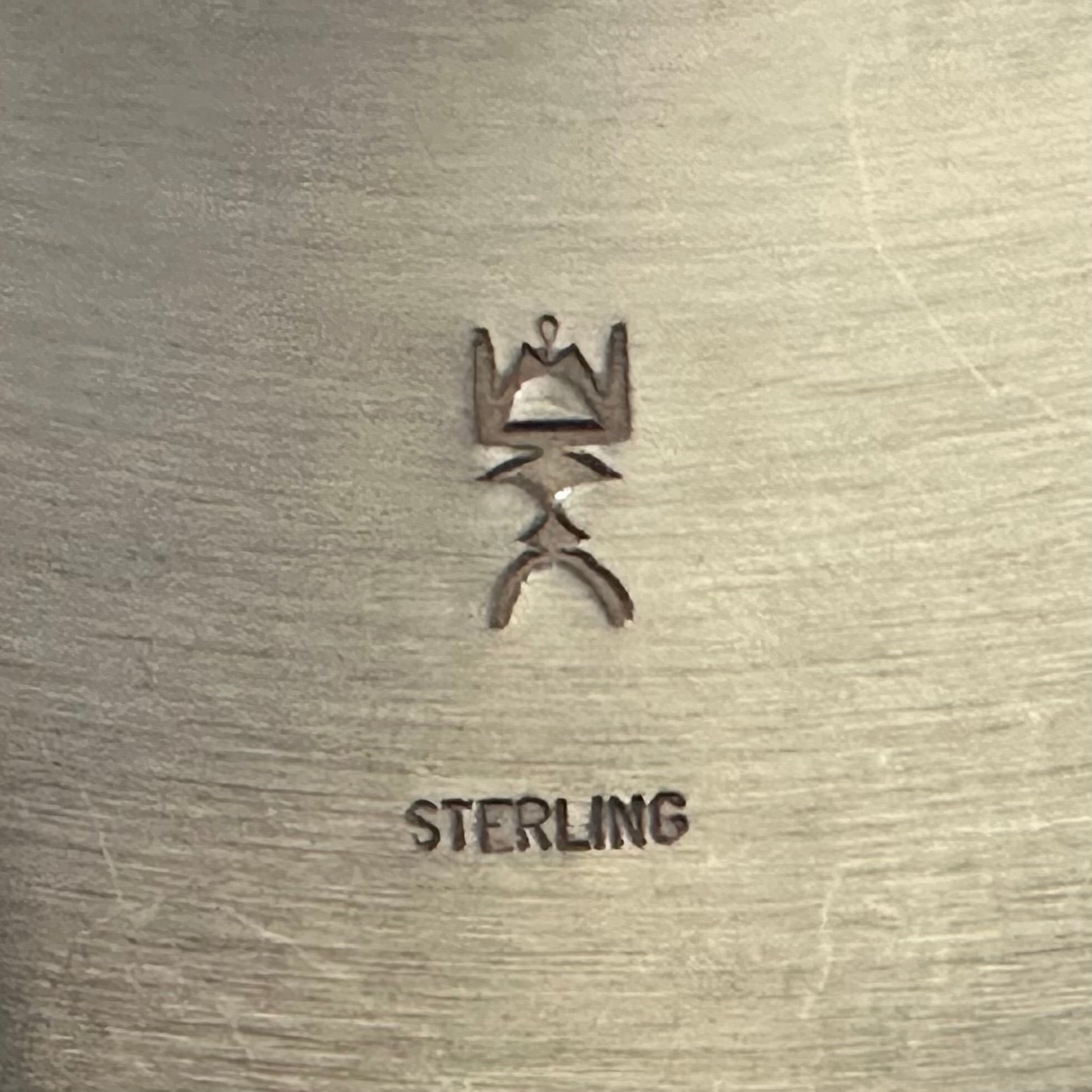 Pictogram Signed Sterling Overlay Storyteller Statement Cuff