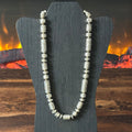 Sterling Handmade Stamped Cylinder Bead Necklace