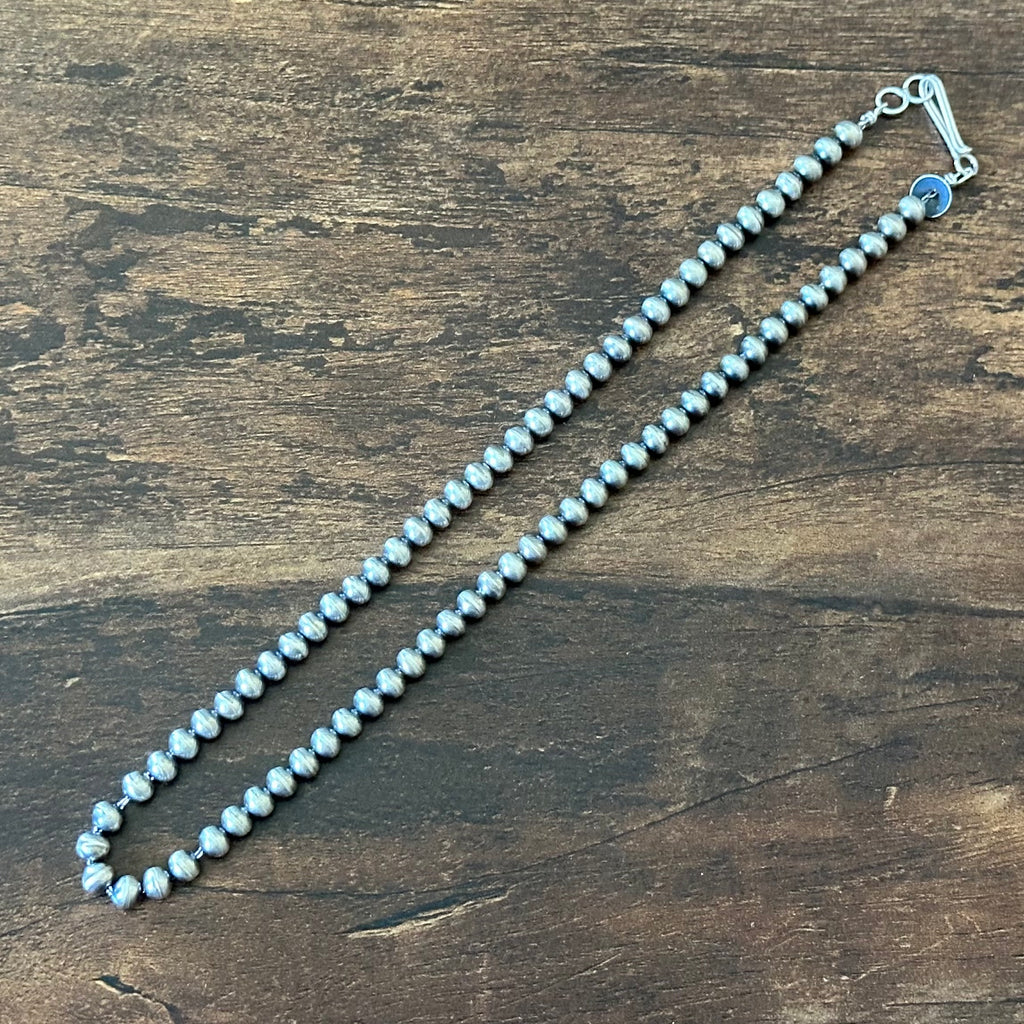 Navajo Dorinda Mariano Handmade Sterling Pearl Necklace