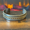 Navajo Ron Yazzie 12k Gold Filled Sterling Twist Wire Cuff