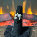 Running Bear Trading Onyx Sterling Raindrop Leaf Ring