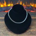 Oxidized Sterling Handmade Saucer Bead Necklace