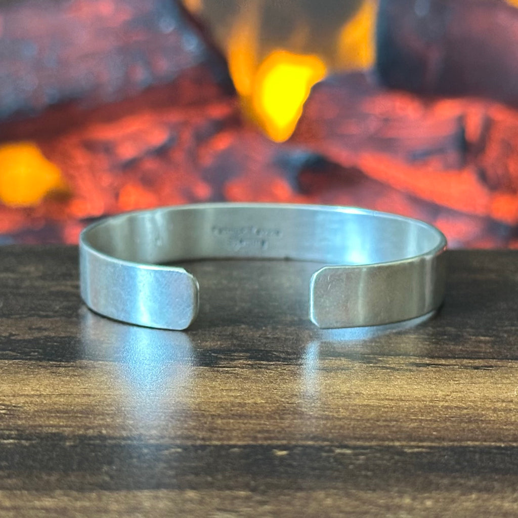 Navajo Patrick Yazzie Amber 13 Stone Sterling Stacker Cuff