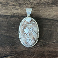 Navajo Samson Etsitty Wild Horse Sterling Oval Pendant