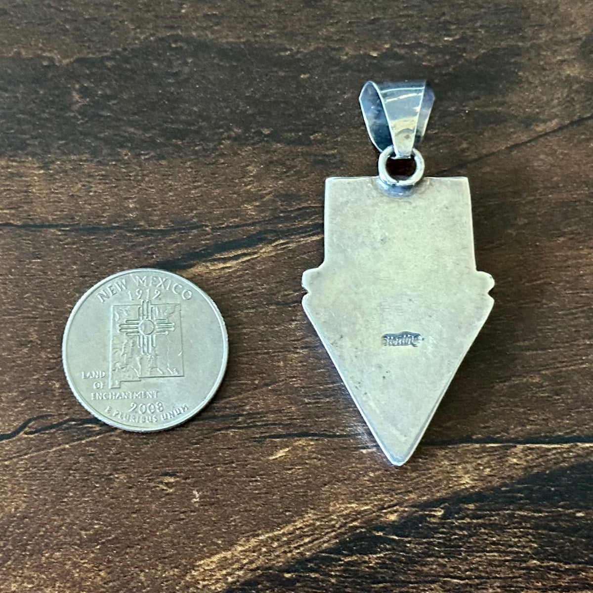Denim Lapis Sterling Geometric Raindrop Pendant