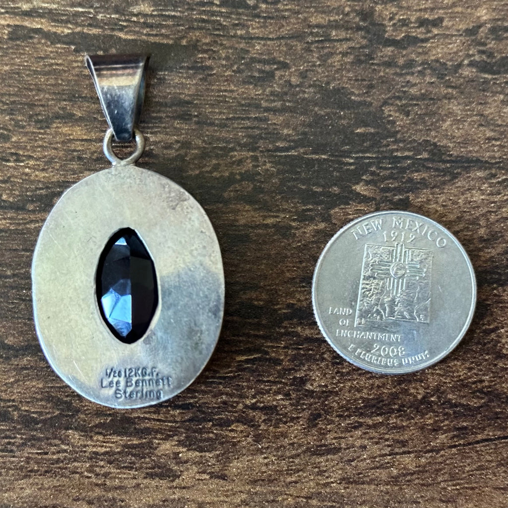 Lee Bennett Amethyst 12K Gold Filled Hand Stamped Sterling Pendant