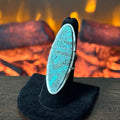 Navajo Steve Francisco Mine #8 Turquoise Sterling Inlay Statement Ring