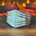 Navajo Andrew Enrico Opal Sterling Statement Inlay Cuff