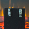 B.G. Mudd Shop Onyx Abalone Sterling Inlay Stud Earrings
