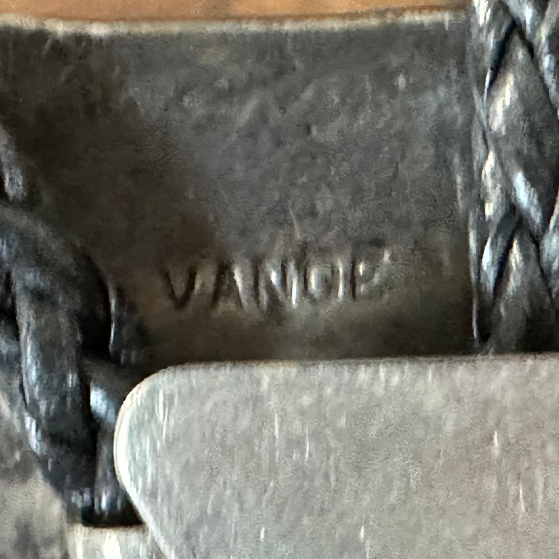 Vance Signed Turquoise Red Coral 12 Stone Sterling Hand Stamped Bezel Leaf Bolo Tie