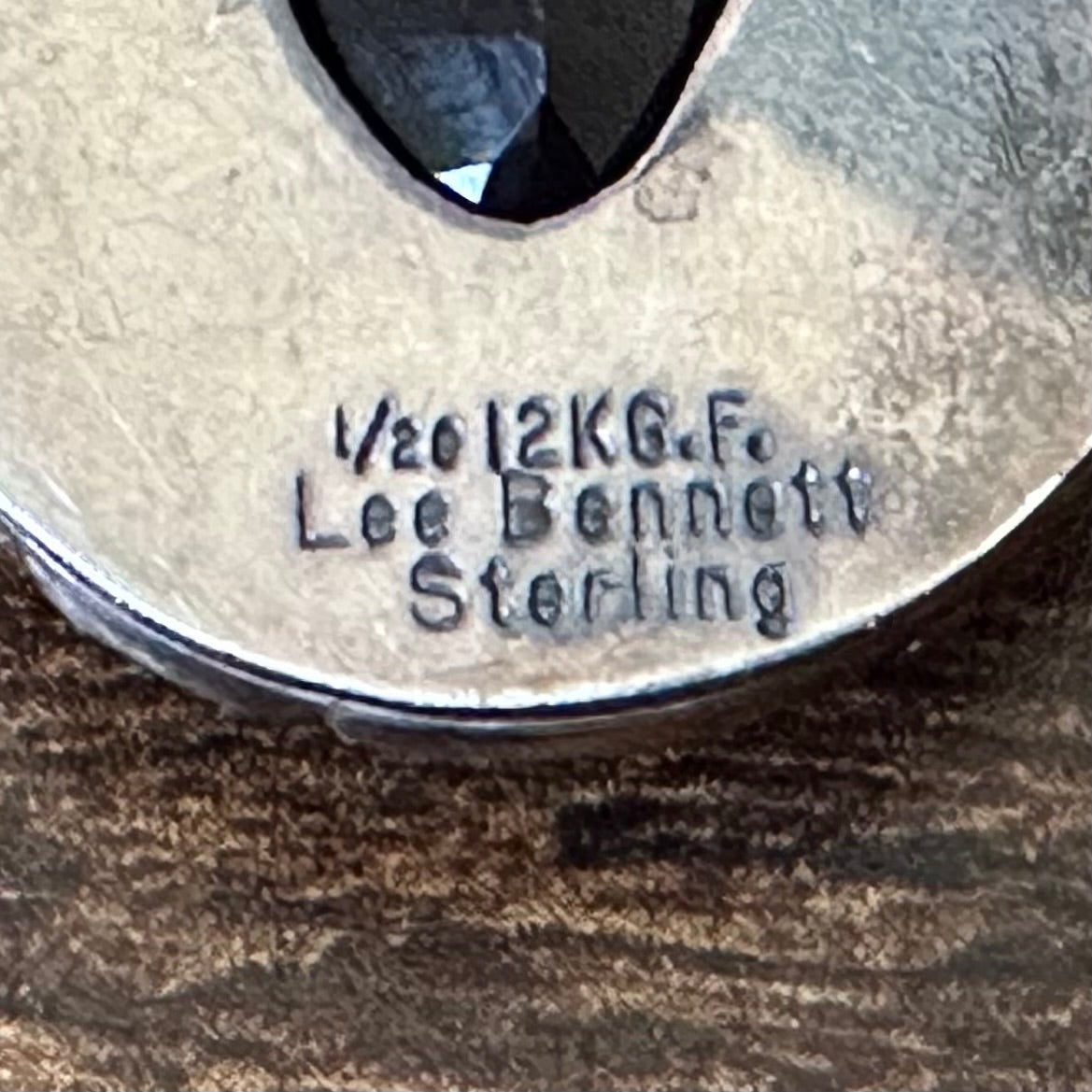 Lee Bennett Amethyst 12K Gold Filled Hand Stamped Sterling Pendant