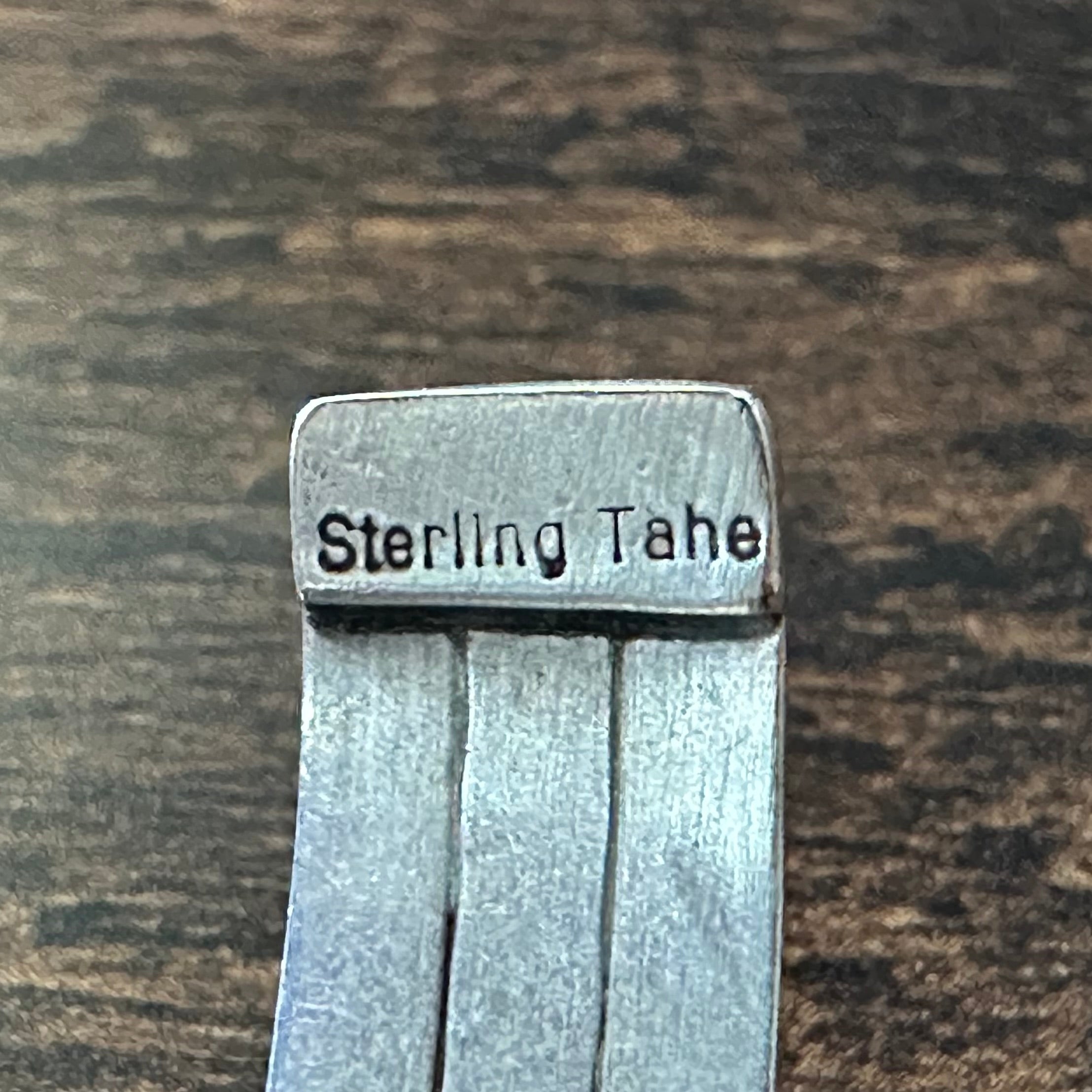 Navajo Tahe Signed Sterling Twist Wire Stacker Cuff
