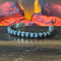 Navajo Mary Cayatineto Sterling Concho Hand Stamped Stacker Cuff